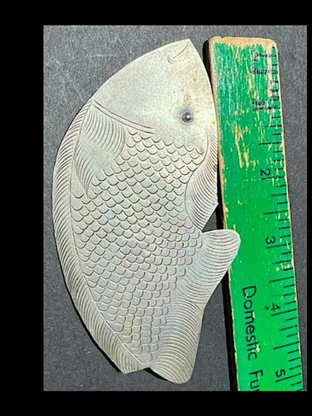 Vintage Large Metal FISH BROOCH Pin